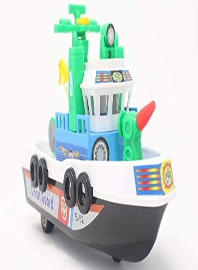 Shinsei City Harbour Boat Ship Maintenance Free Pullback Spring Action Race Toy Gift for Boys 3+ Years. Strong ABS Plastic, NO Sharp Edges, BIS Certified. Pack of 1, Color Green - Image 5